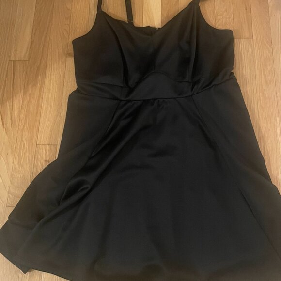 Mini Scuba Lace-Up Fit And Flare Dress-- Torrid - Picture 3 of 5